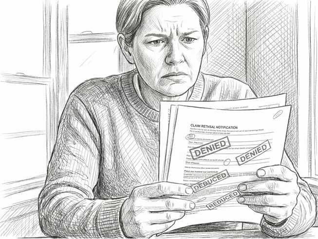 Denied claim illustration